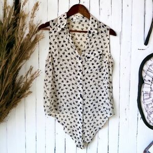 Papaya Heart Shaped Spots Top Size Medium